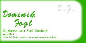 dominik fogl business card